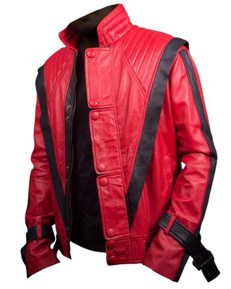 Thriller Michael Jackson Cardura Leather Red Jacket | William Jacket