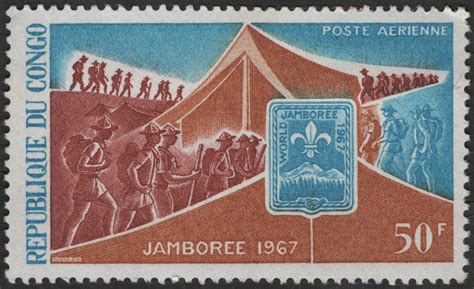 SCG3659 - Republic of Congo – 1967 World Scout Jamboree Airmail Stamp ...