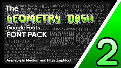 The Geometry Dash Google Fonts Font Pack 2! - YouTube
