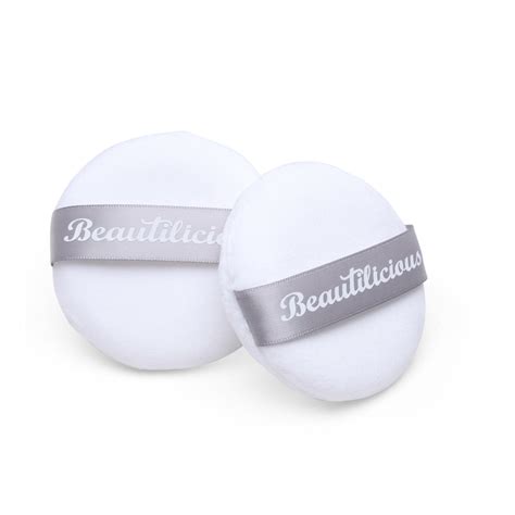 Large Round Shaped White Luxury Powder Puff For Makeup – Beautilicious