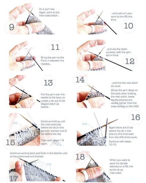 Short Row Knitting Tutorial 的图像结果