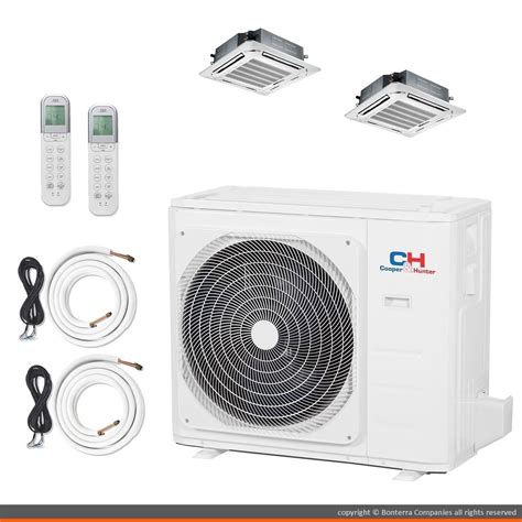Dual 2 Zone Mini Split Air Conditioner AC Heat Pump Ductless 9000 12000 ...