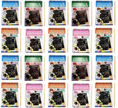Art Bundle Kids Sketch Scratch Paper Note Drawing Book-Set of 20 ( 6 X ...