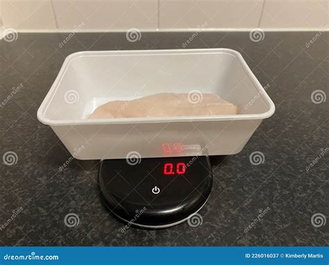 Weighing Chicken To Meal Prep Stock Image - Image of prep, food: 226016037