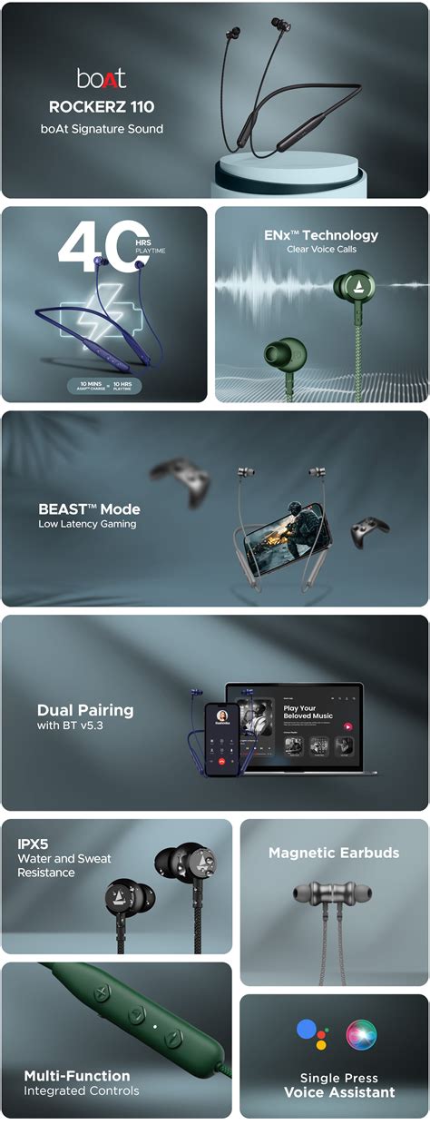 boAt Rockerz 110 - Wireless Bluetooth Earphone with Large Playback