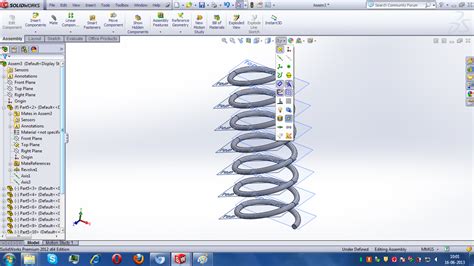Image result for +Model Pastic Spring in SolidWorks