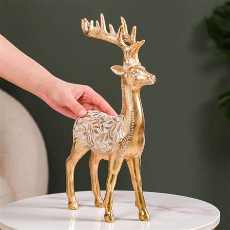 Majestic Gold Deer Showpiece For Home Decor Online - Premium Decor ...