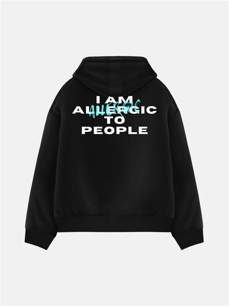 Premium Hoodie - I am ALLERGIC to People - 15 Days Return – Strong Soul
