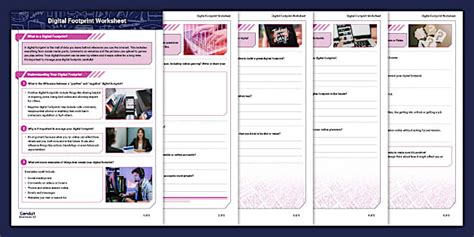 Digital Footprint Worksheet