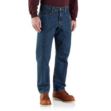 Carhartt 104942 RELAXED FIT FLANNEL LINED 5 POCKET JEANS - FOR MEN