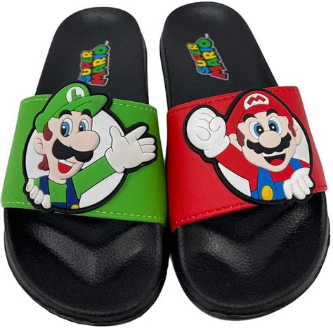 Buy Super Mario Brothers Mario & Luigi Nintendo Sandals – Boys Soccer ...