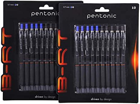 Pentonic B-RT 0.7mm Retractable Ball Pen Blister Pack | Blue & Black ...