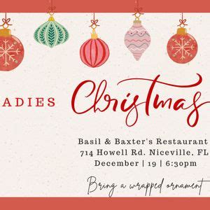 VFC Ladies Christmas Dinner, Basil & Baxter’s Kitchen and Cocktails ...