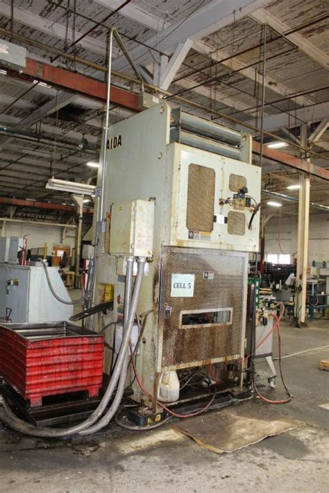 121 Ton, Aida #NC1-1100, straight side mechanical press, 36.4" x 20.5 ...