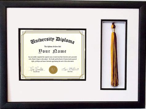 9x7 Frame - Graduation Diploma & Tassel Picture Frame