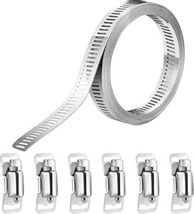 hannger Band Hose Clamps Kit, 1/2" 8.2ft Stainless Steel Large Pipe ...