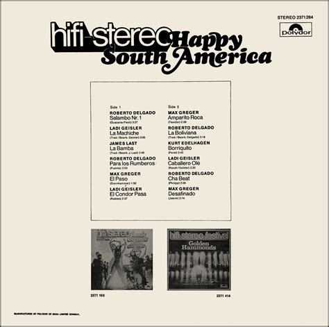 Hifi-Stereo Happy South America - 2371 284 - (80-85%) - CR - English ...