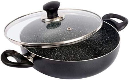 Buy Amazon Brand - Solimo - Hard Anodized Deep Kadhai With Induction ...
