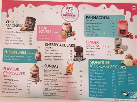 Menu at Dessert Addiction, Chennai, No.4