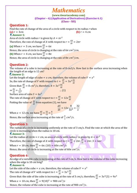 Rezultat imagine pentru Class 12th Maths Exercise 5.5