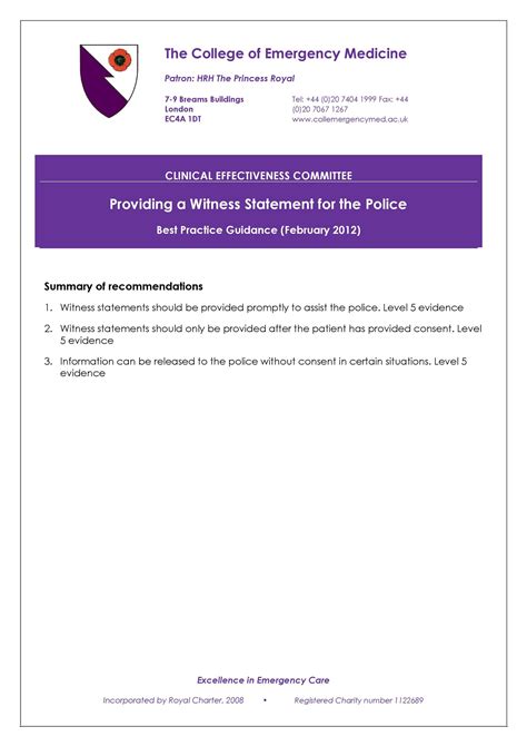 Image result for Witness Statement Examples