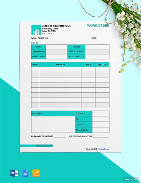 Work Order Example 的图像结果