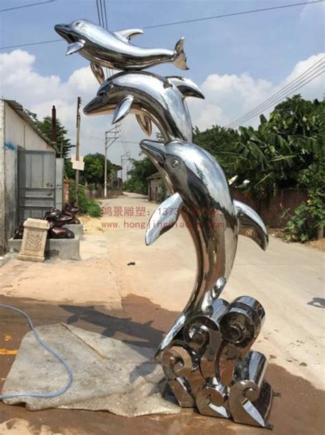 创意玻璃钢海洋生物海豚雕塑海洋馆海上乐园迎宾摆件_港粤雕塑艺术厂家-站酷ZCOOL