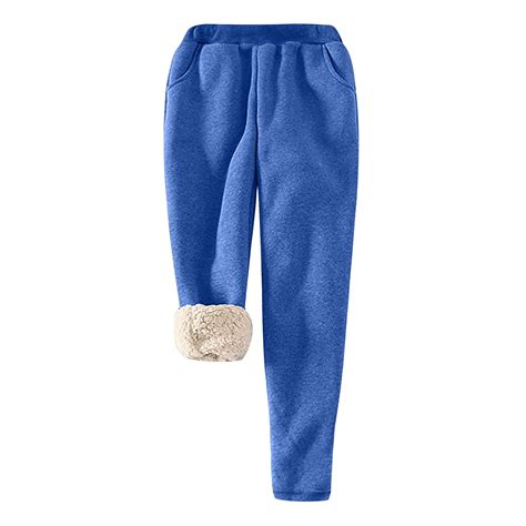 Fjofpr Pants Winter Fleece Pants Sherpa Lined Sweatpants Active Running ...