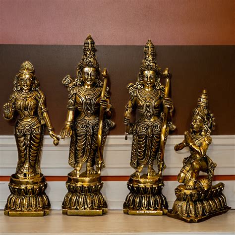 Buy Ram Darbar Idol Solid Brass - 12 inches – Nikur Essence