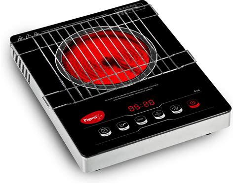 Buy Pigeon Eva Infrared Cooktop 2000 Watts Black (with Free Stainless ...