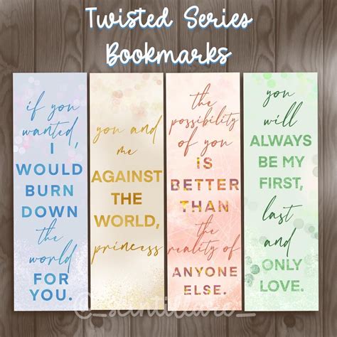 Twisted Series Bookmarks Ana Huang Romance Book Series - Etsy Sweden