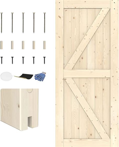 Buy WINSOON 36 x 84 inch Sliding Barn Door Interior Paneled Slab, DIY ...