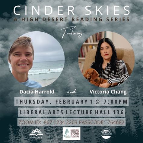 Victoria Chang and Dacia Harrold -- Cinder Skies: A High Desert Reading ...