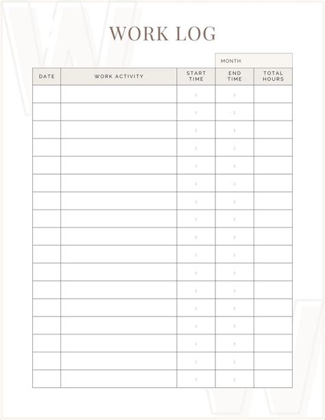Image result for Printable Tracking Log