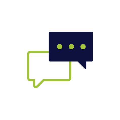 icon vector concept of feedback, debate or complaint response is illustrated by two overlapping ...