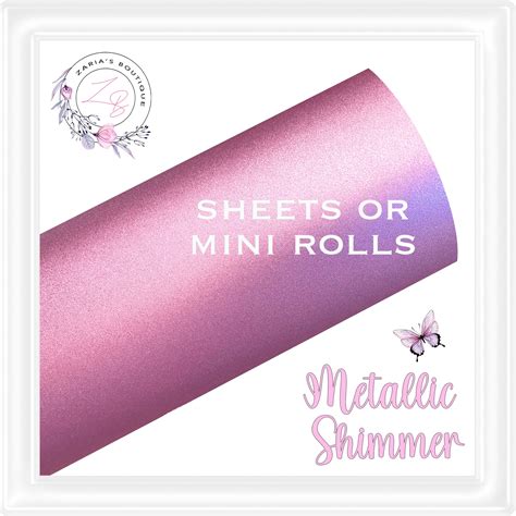 Metallic Shimmer • Light Pink • Sheets or Rolls • – Zaria's Boutique