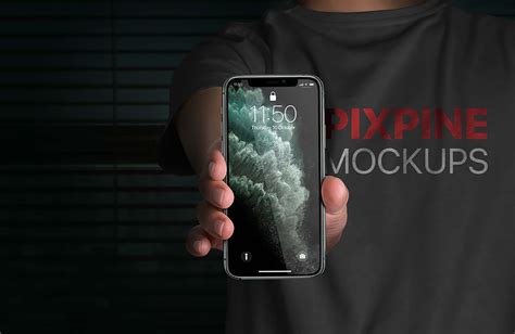 Free Handheld iPhone 11 Pro Mockup (PSD)