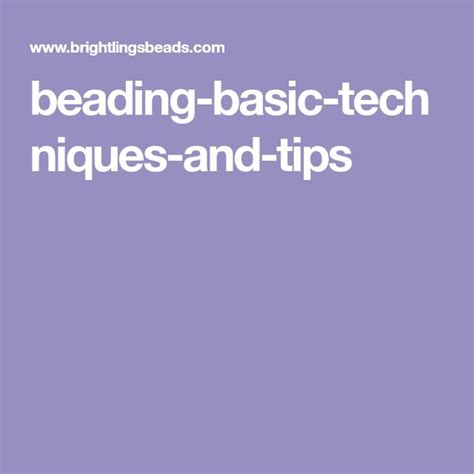 Image result for Basic Beading Tutorial