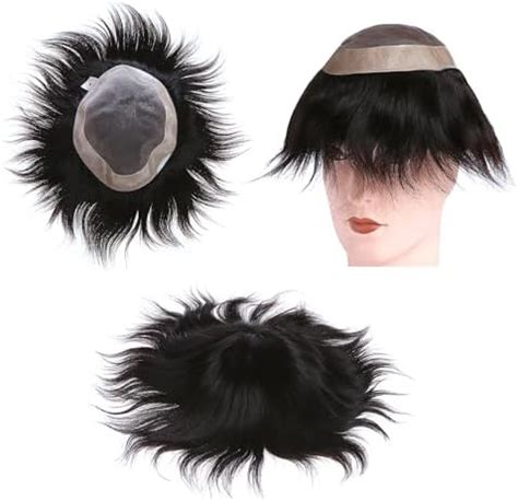 D-DIVINE Mono (Black) Hair Patch for Man 100% Human Hair Patch Natural ...