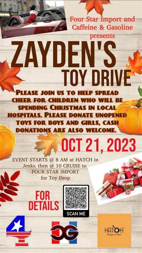 Zaydens Toy Drive, Hatch Early Mood Food (Village on Main, Jenks), 21 ...