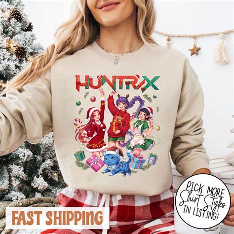 Buy K-pop Demon Hunters Huntrix Christmas Sweatshirt, Kpop Demon ...