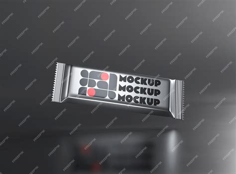 Metallic packaging bag mockup | Premium PSD