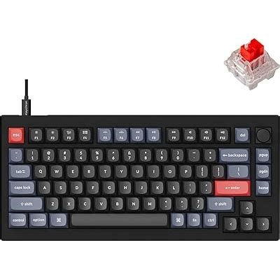 Keychron V1 75% Wired Mechanical Keyboard, QMK/VIA India | Ubuy