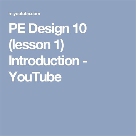 Pe Design 10 Lessons 的图像结果