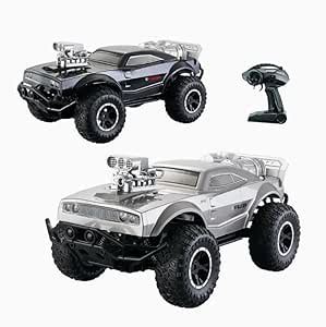 EXOMOON Large Remote Control Police Car Toy with Lights and Sirens for ...