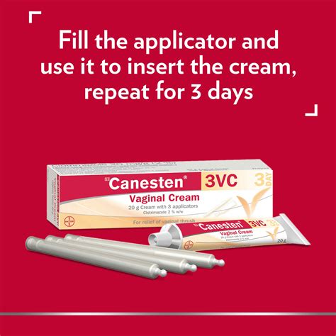 Canesten Thrush 3-day Internal Vaginal Cream | Canesten products