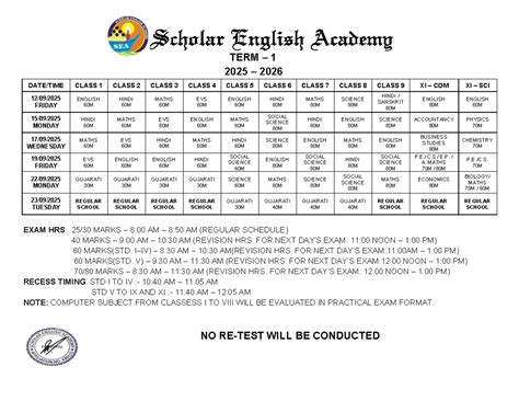 Term 1 2025-2026 Class Schedule for XI COM & XI SCI - Studocu