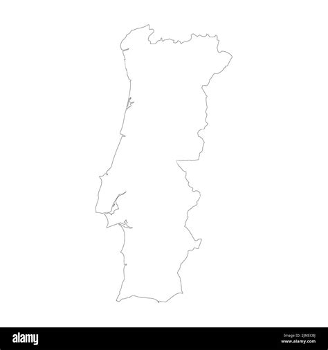 Portugal vector country map outline Stock Vector Image & Art - Alamy
