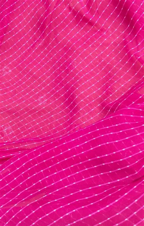 Pink Leheriya Printed Georgette Fabric ( 1 Mtr )