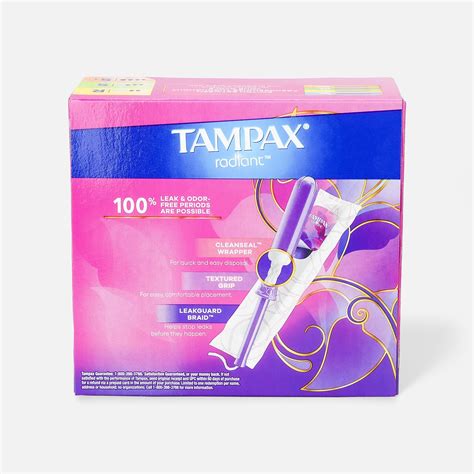 FSA Eligible Tampax Radiant Tampons Trio Pack, Regular/Super/Super Plus ...
